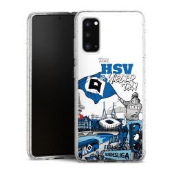 Silikon Glitter Case transparent-silber