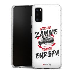 Silikon Glitter Case transparent-silber