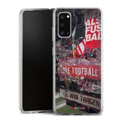 Silikon Glitter Case transparent-silber