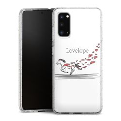 Silikon Glitter Case transparent-silber