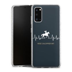 Silikon Glitter Case transparent-silber