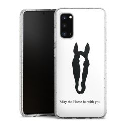 Silikon Glitter Case transparent-silber