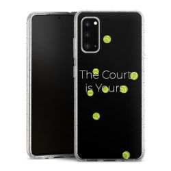 Silikon Glitter Case transparent-silber