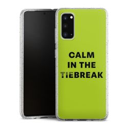 Silikon Glitter Case transparent-silber