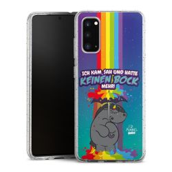 Silikon Glitter Case transparent-silber