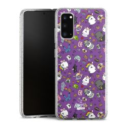 Silikon Glitter Case transparent-silber