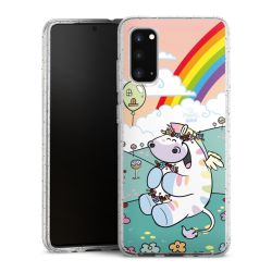 Silikon Glitter Case transparent-silber