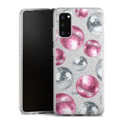 Silikon Glitter Case transparent-silber