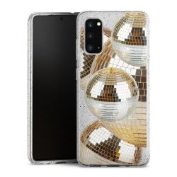 Silikon Glitter Case transparent-silber