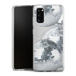 Silikon Glitter Case transparent-silber