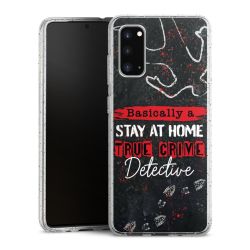 Silikon Glitter Case transparent-silber