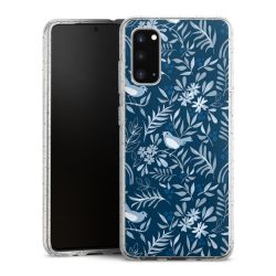 Silikon Glitter Case transparent-silber