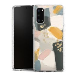 Silikon Glitter Case transparent-silber