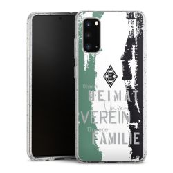 Silikon Glitter Case transparent-silber