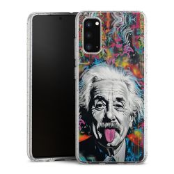 Silikon Glitter Case transparent-silber