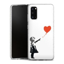 Silikon Glitter Case transparent-silber