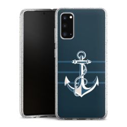 Silikon Glitter Case transparent-silber