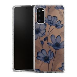 Silikon Glitter Case transparent-silber