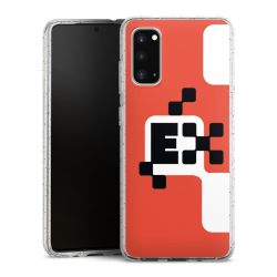 Silikon Glitter Case transparent-silber