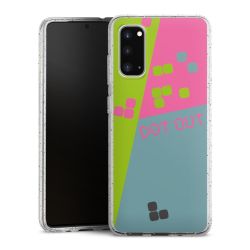 Silikon Glitter Case transparent-silber