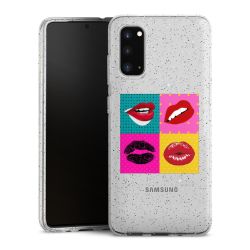 Silikon Glitter Case transparent-silber