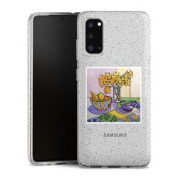 Silikon Glitter Case transparent-silber