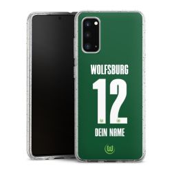 Silikon Glitter Case transparent-silber