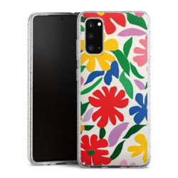 Silikon Glitter Case transparent-silber