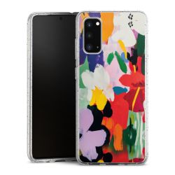 Silikon Glitter Case transparent-silber