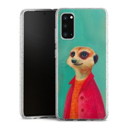 Silikon Glitter Case transparent-silber