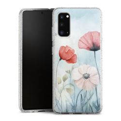 Silikon Glitter Case transparent-silber