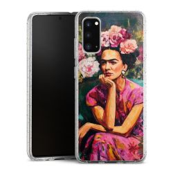 Silikon Glitter Case transparent-silber