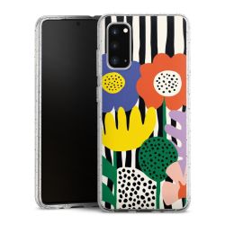 Silikon Glitter Case transparent-silber