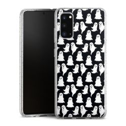 Silikon Glitter Case transparent-silber