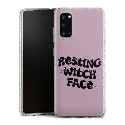 Silikon Glitter Case transparent-silber