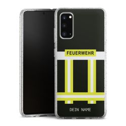 Silikon Glitter Case transparent-silber