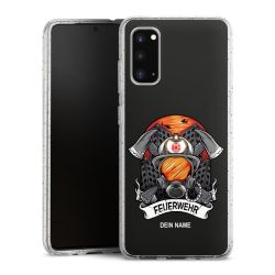 Silikon Glitter Case transparent-silber