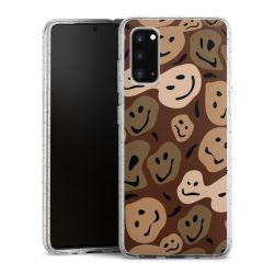 Silikon Glitter Case transparent-silber