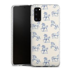 Silikon Glitter Case transparent-silber