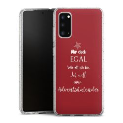 Silikon Glitter Case transparent-silber