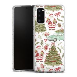 Silikon Glitter Case transparent-silber