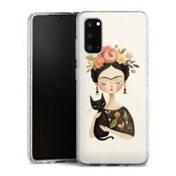 Silikon Glitter Case transparent-silber