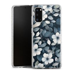 Silikon Glitter Case transparent-silber