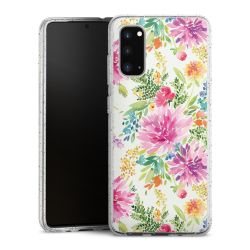 Silikon Glitter Case transparent-silber