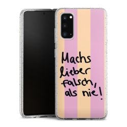 Silikon Glitter Case transparent-silber