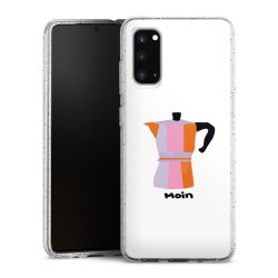 Silikon Glitter Case transparent-silber