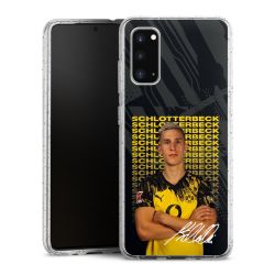 Silikon Glitter Case transparent-silber