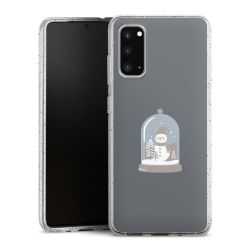 Silikon Glitter Case transparent-silber