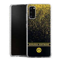 Silikon Glitter Case transparent-silber