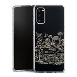 Silikon Glitter Case transparent-silber